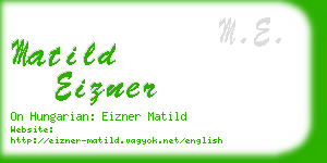 matild eizner business card